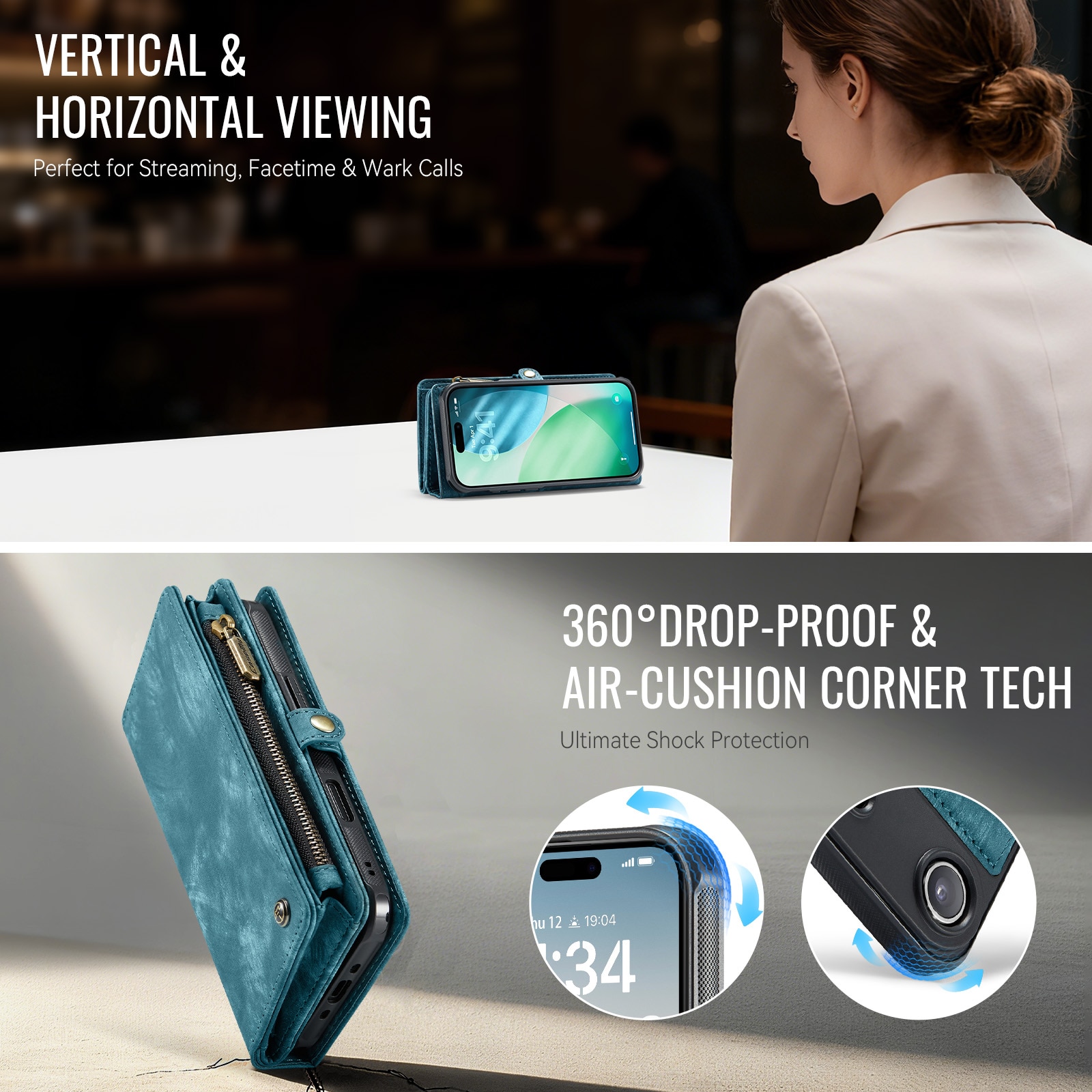 Multi-slot Suojakotelo iPhone Air Sininen