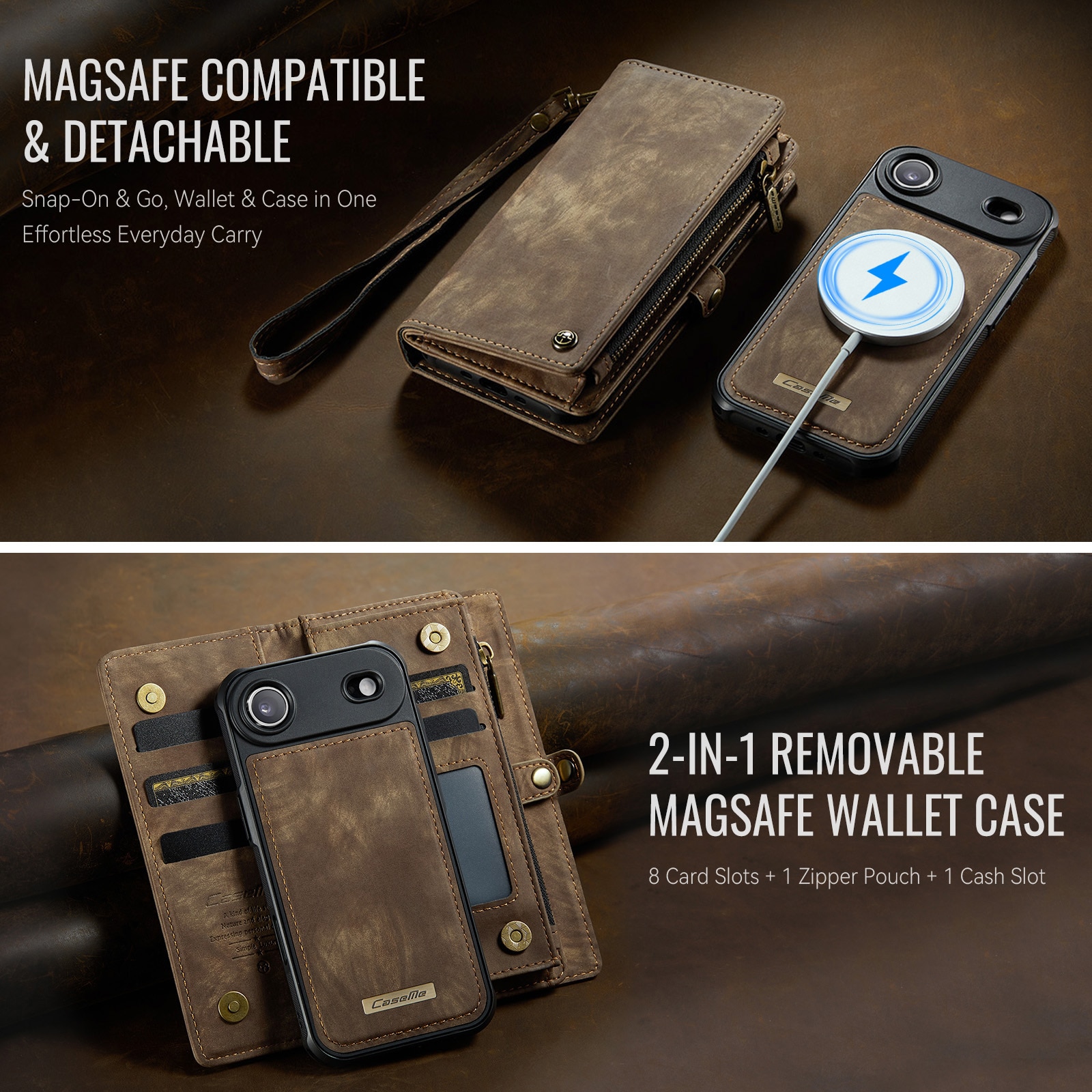 Multi-slot Suojakotelo iPhone Air Ruskea