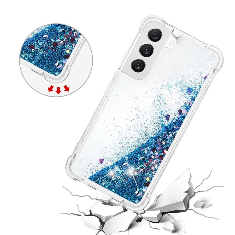 Glitter Powder TPU Kuori Samsung Galaxy S23 sininen