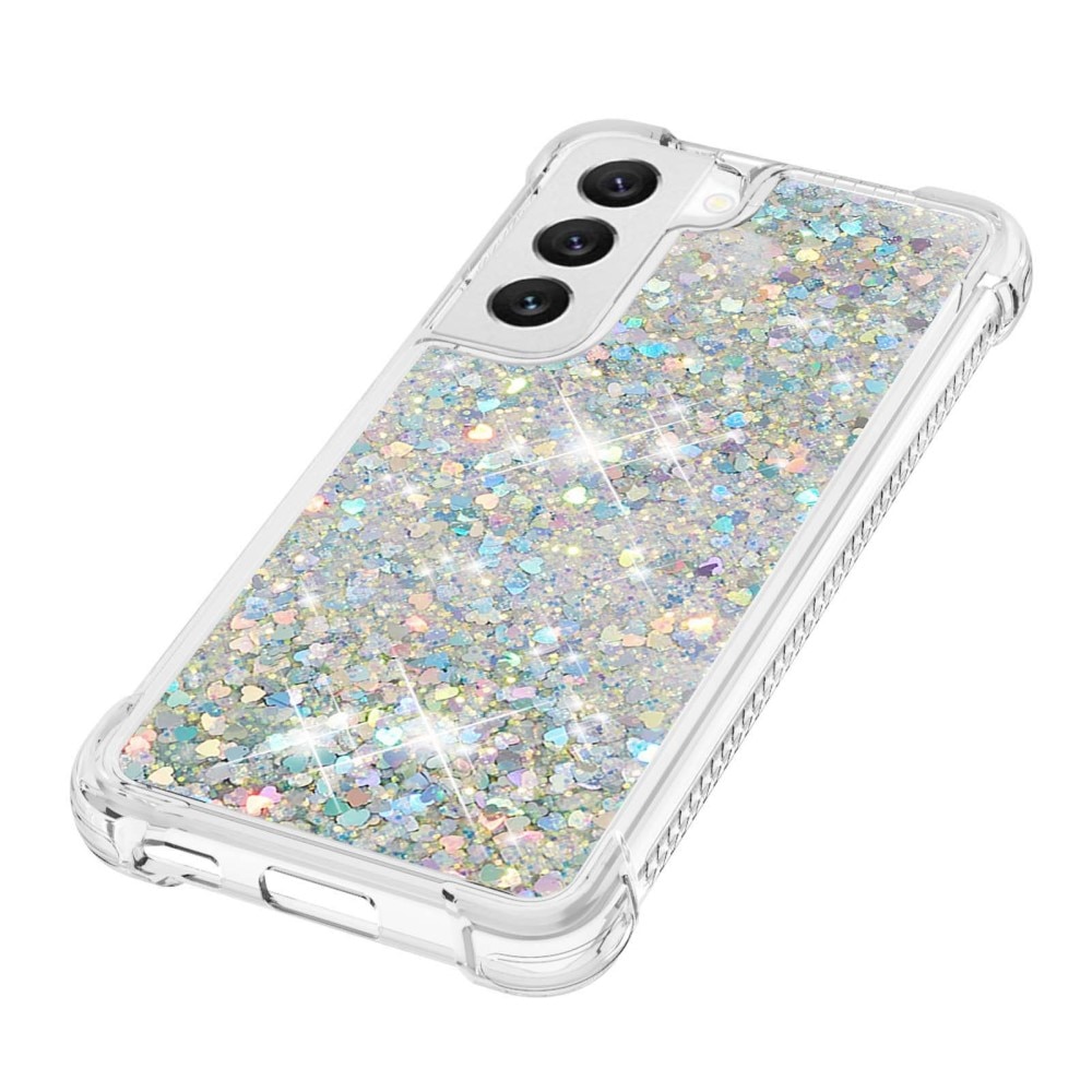 Glitter Powder TPU Kuori Samsung Galaxy S23 hopea