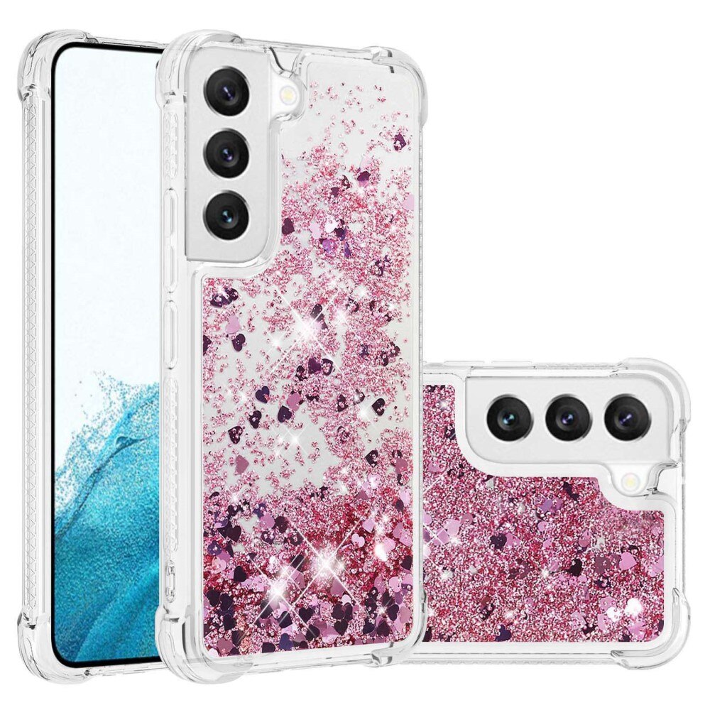 Glitter Powder TPU Kuori Samsung Galaxy S23 vaaleanpunainen