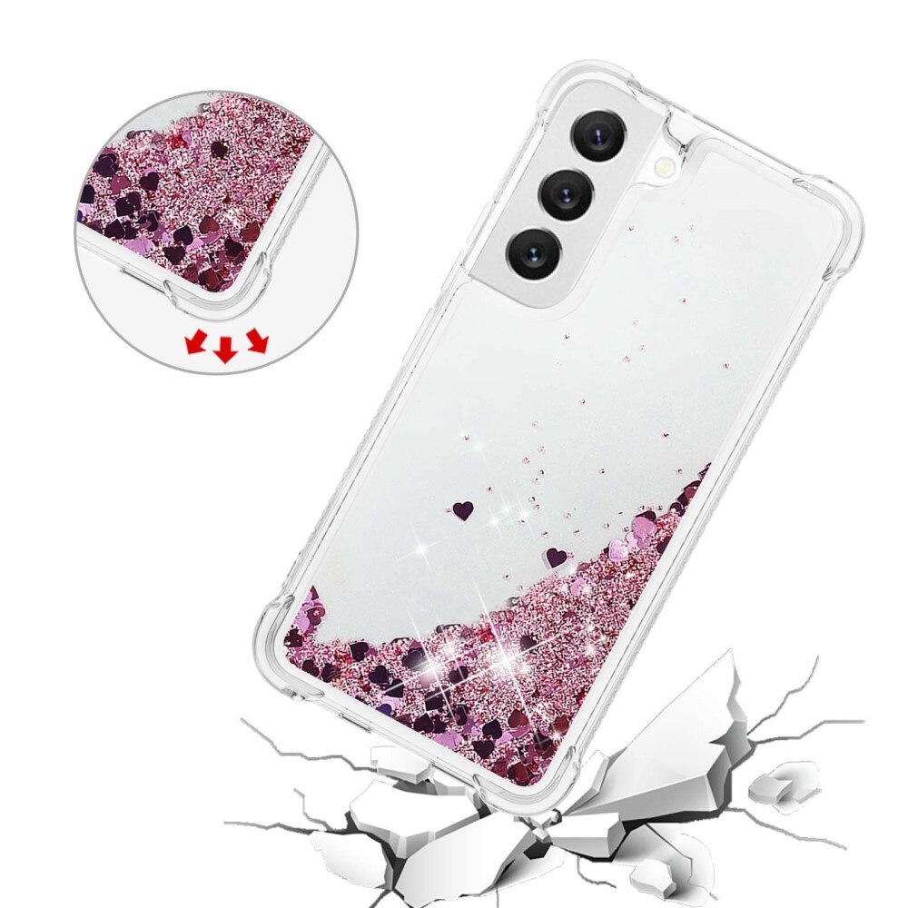 Glitter Powder TPU Kuori Samsung Galaxy S23 vaaleanpunainen