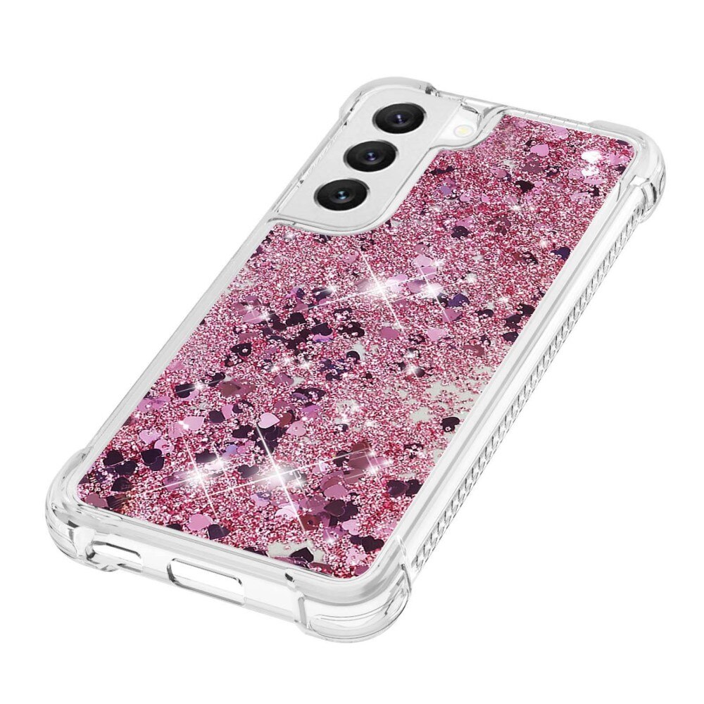 Glitter Powder TPU Kuori Samsung Galaxy S23 vaaleanpunainen