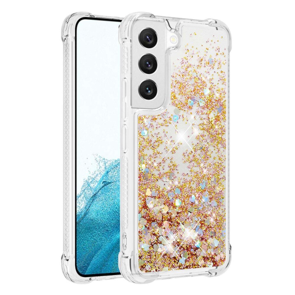 Glitter Powder TPU Kuori Samsung Galaxy S23 kulta