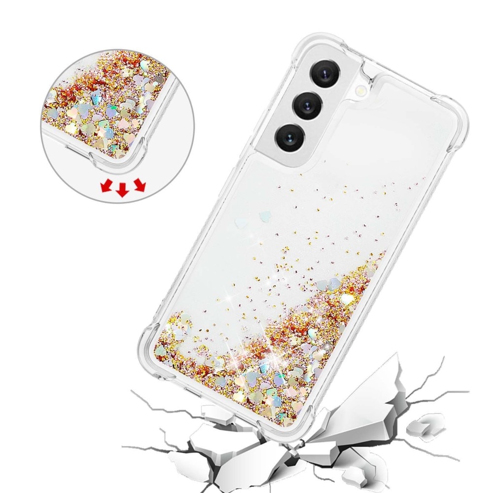 Glitter Powder TPU Kuori Samsung Galaxy S23 kulta