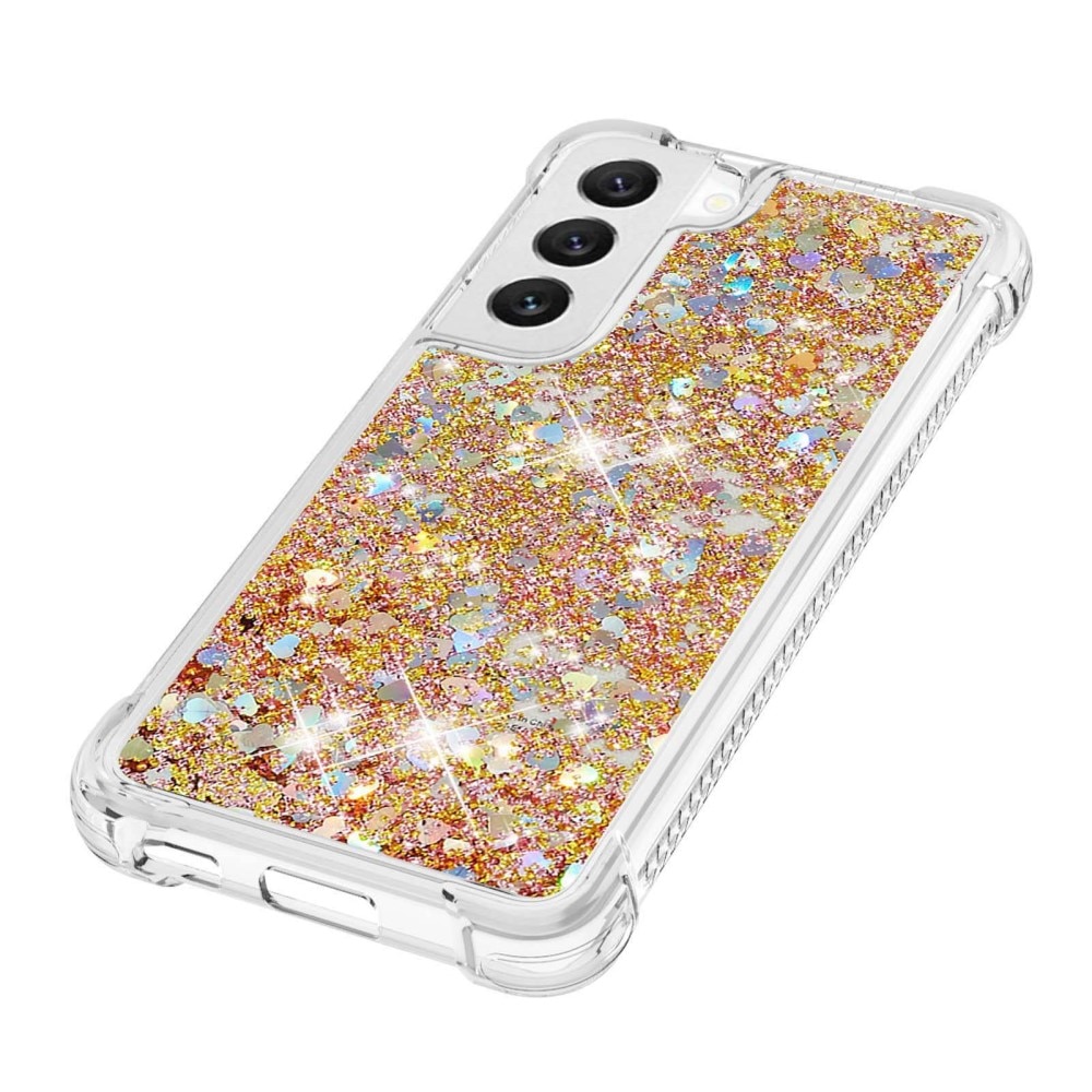 Glitter Powder TPU Kuori Samsung Galaxy S23 kulta