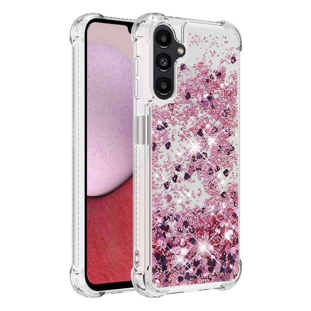 Glitter Powder TPU Kuori Samsung Galaxy A14 vaaleanpunainen