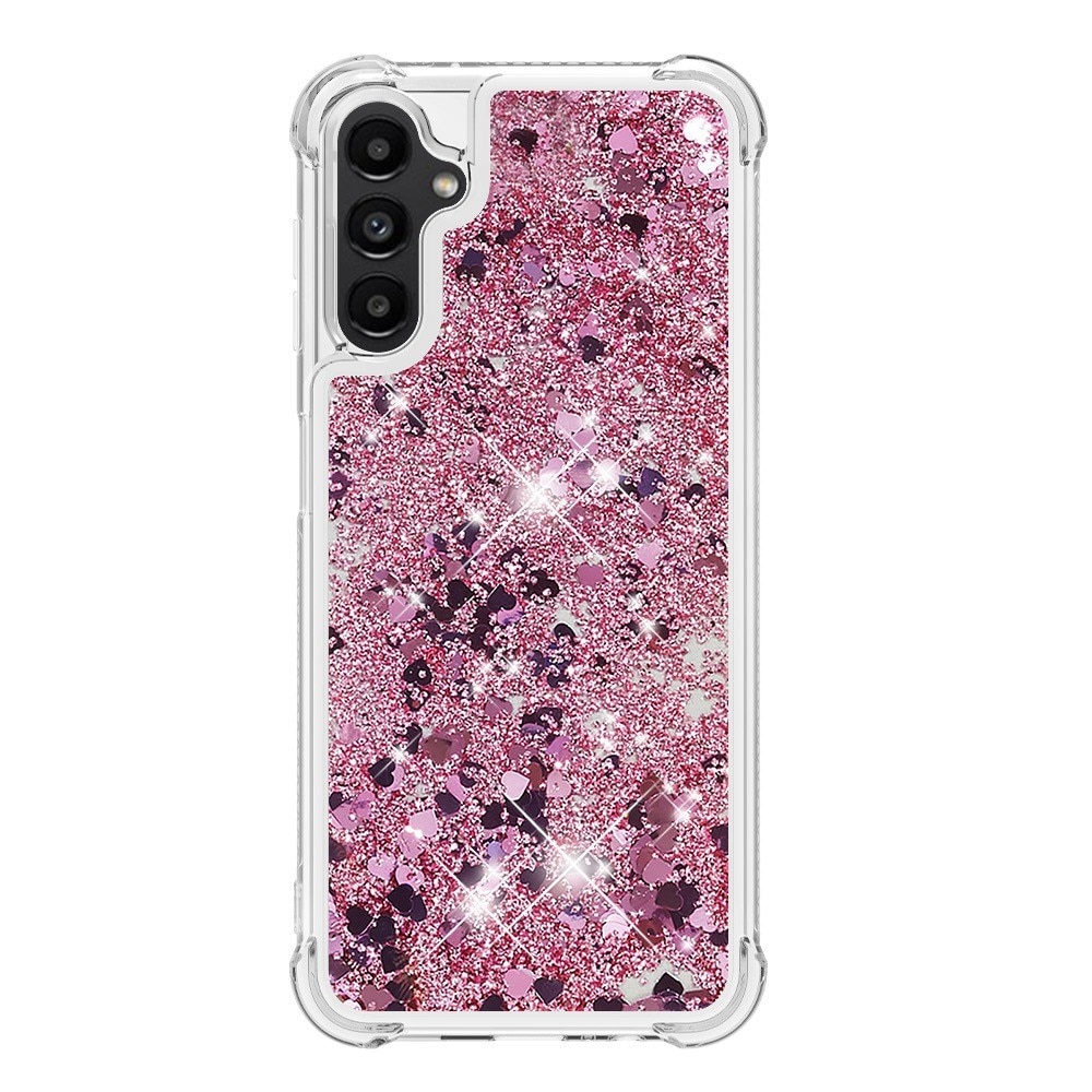 Glitter Powder TPU Kuori Samsung Galaxy A14 vaaleanpunainen