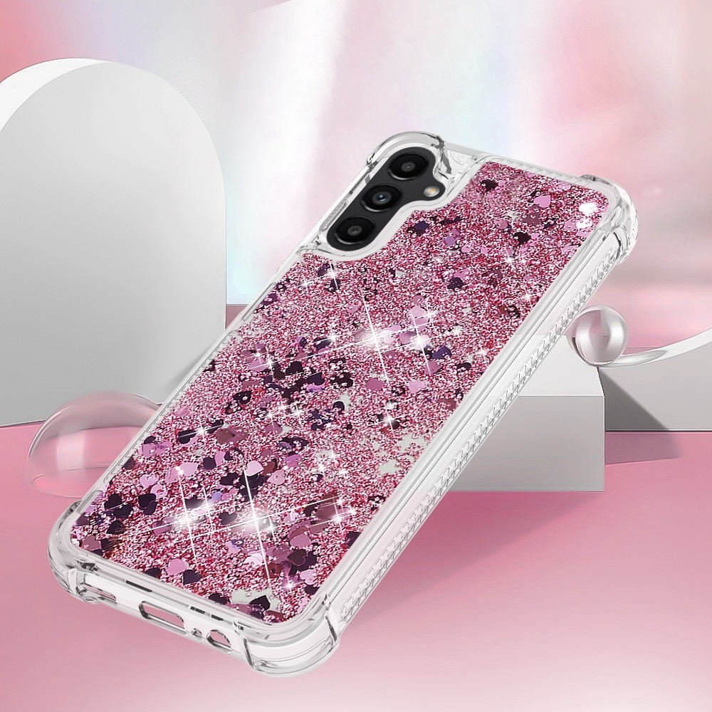 Glitter Powder TPU Kuori Samsung Galaxy A14 vaaleanpunainen