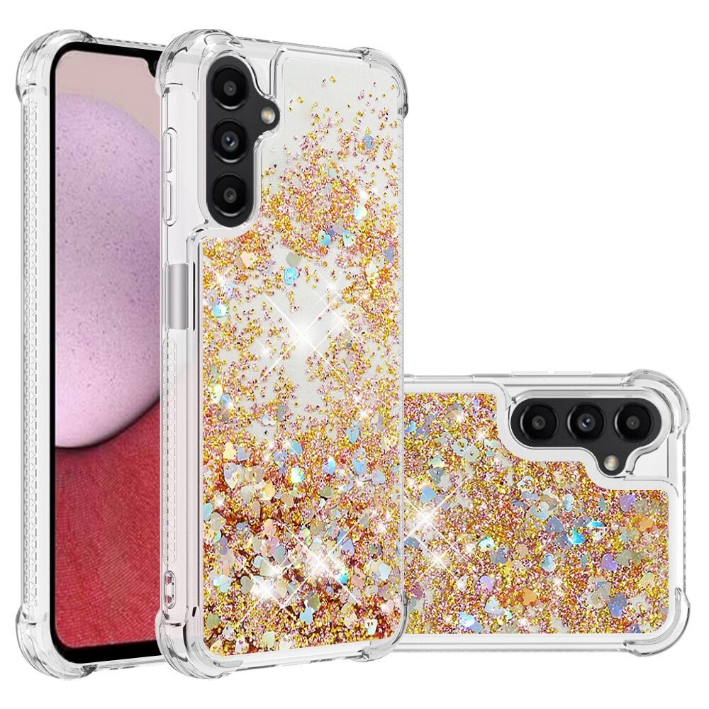 Glitter Powder TPU Kuori Samsung Galaxy A14 kulta