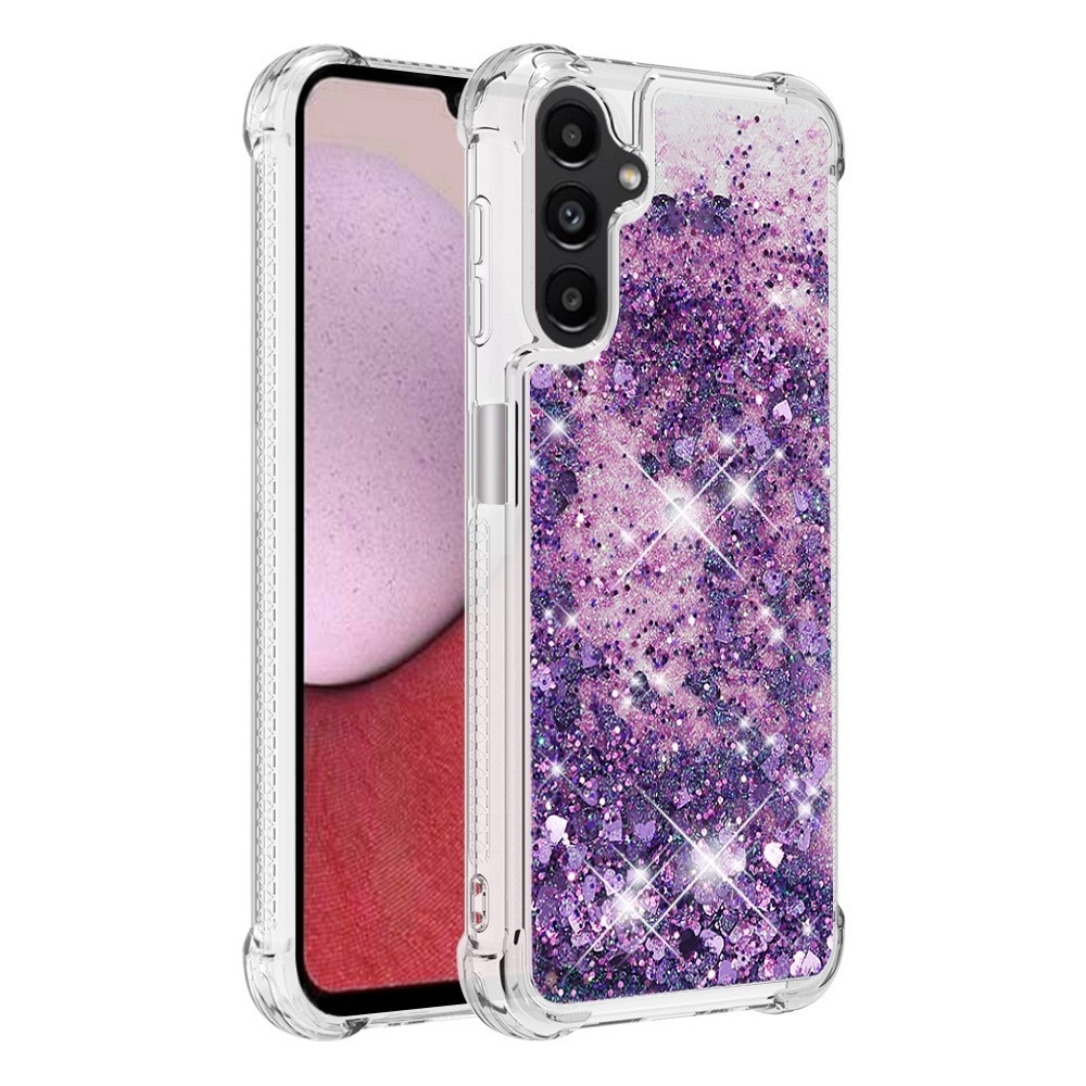 Glitter Powder TPU Kuori Samsung Galaxy A14 liila