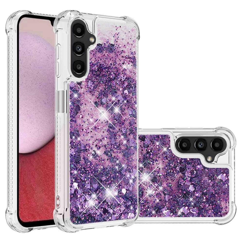 Glitter Powder TPU Kuori Samsung Galaxy A14 liila