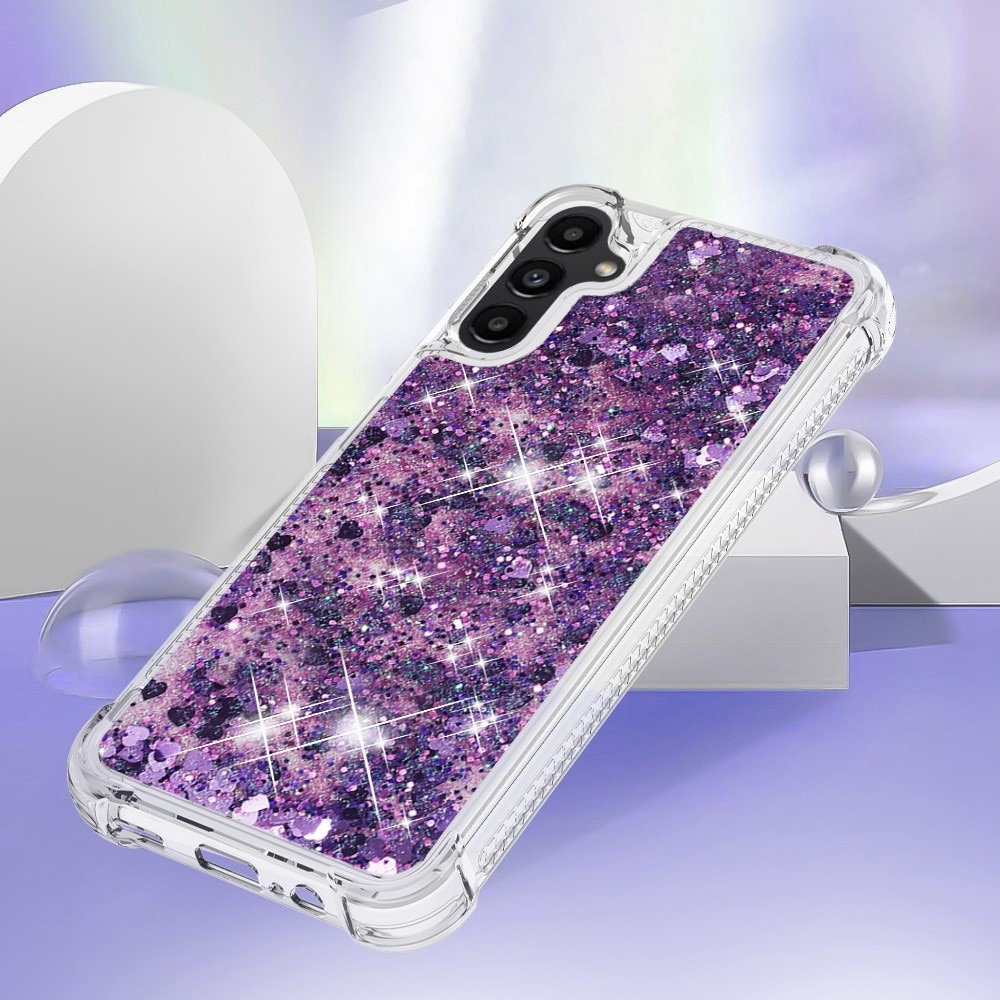 Glitter Powder TPU Kuori Samsung Galaxy A14 liila