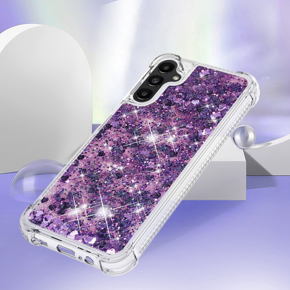 Glitter Powder TPU Kuori Samsung Galaxy A14 liila