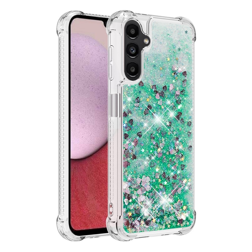 Glitter Powder TPU Kuori Samsung Galaxy A14 vihreä