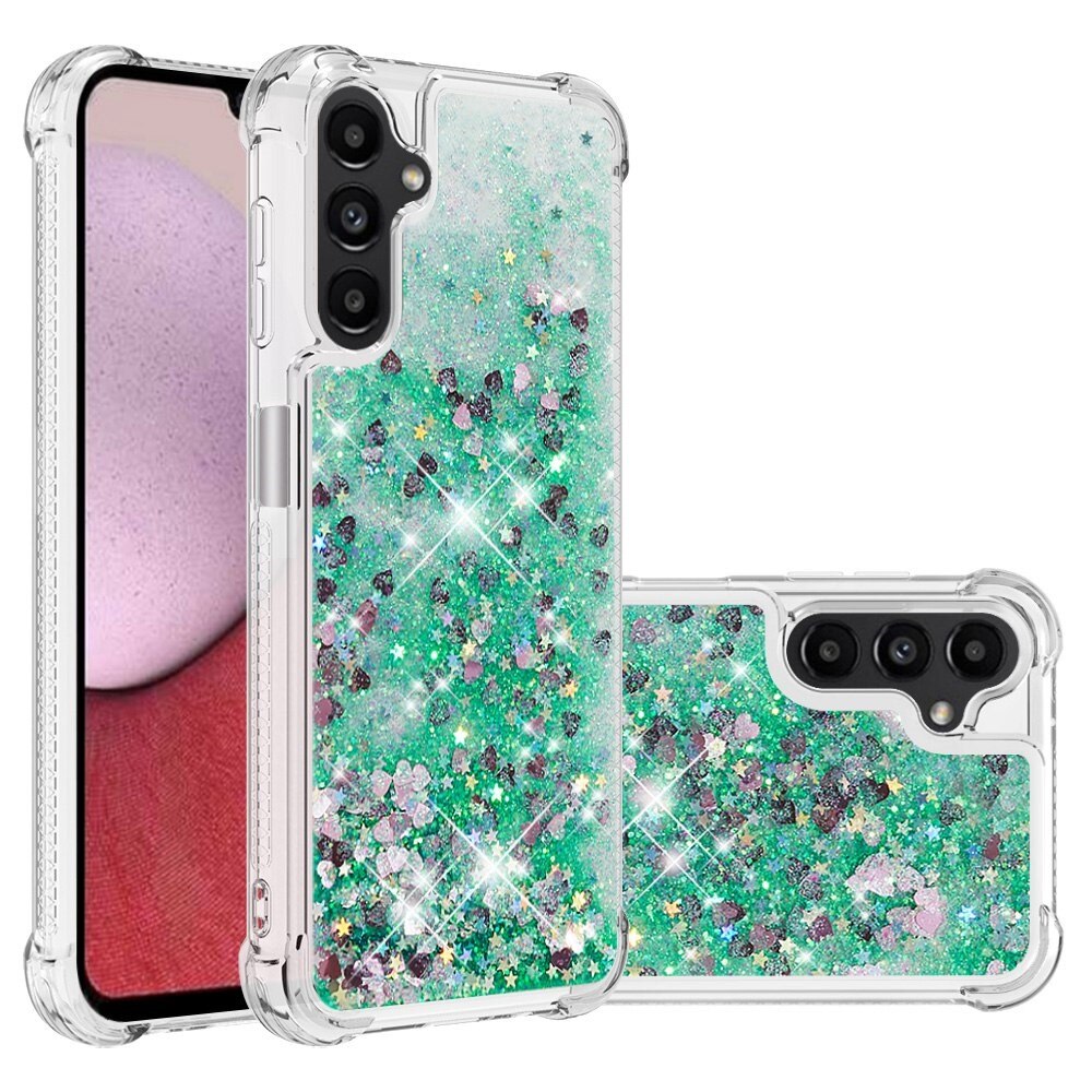 Glitter Powder TPU Kuori Samsung Galaxy A14 vihreä