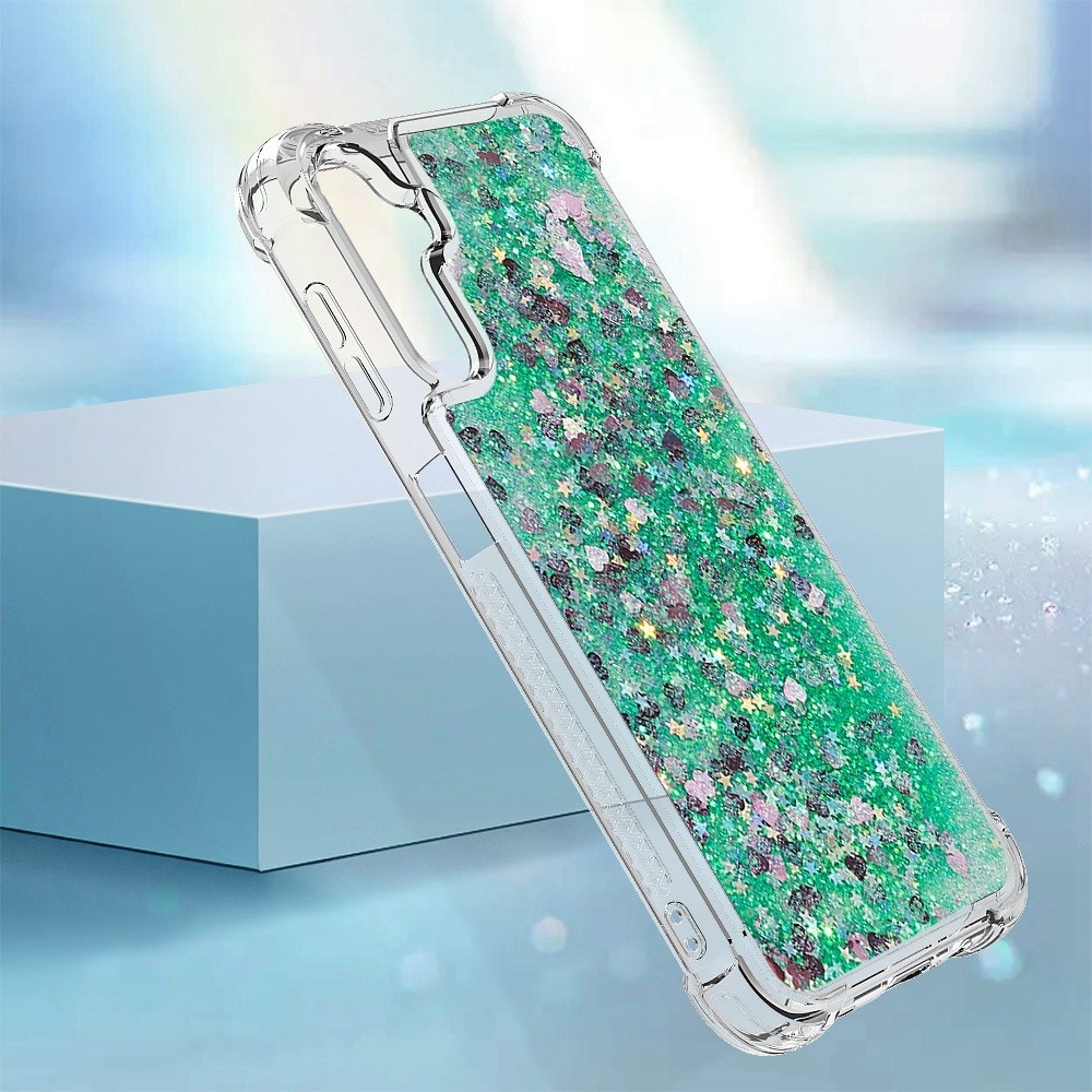 Glitter Powder TPU Kuori Samsung Galaxy A14 vihreä