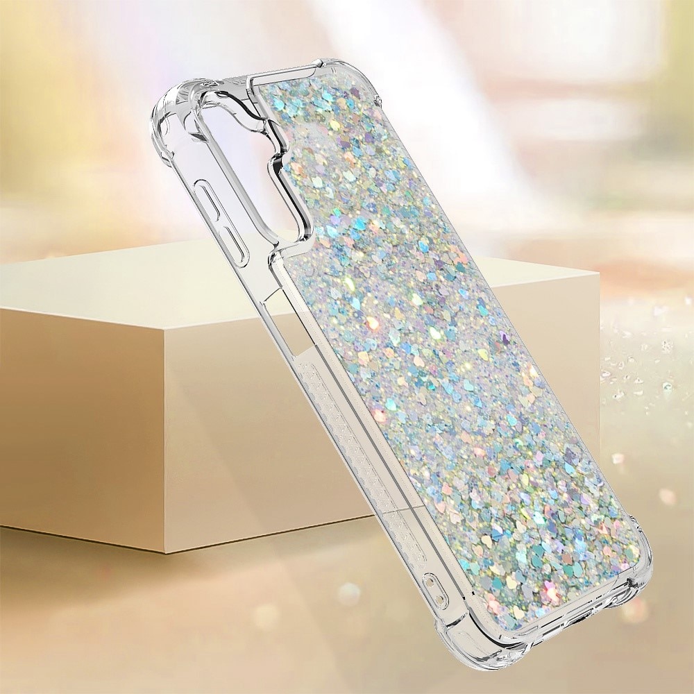 Glitter Powder TPU Kuori Samsung Galaxy A14 hopea