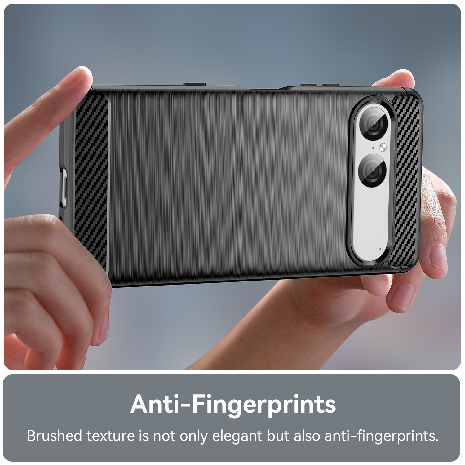 Sony Xperia 10 VII Kuori TPU Brushed Musta