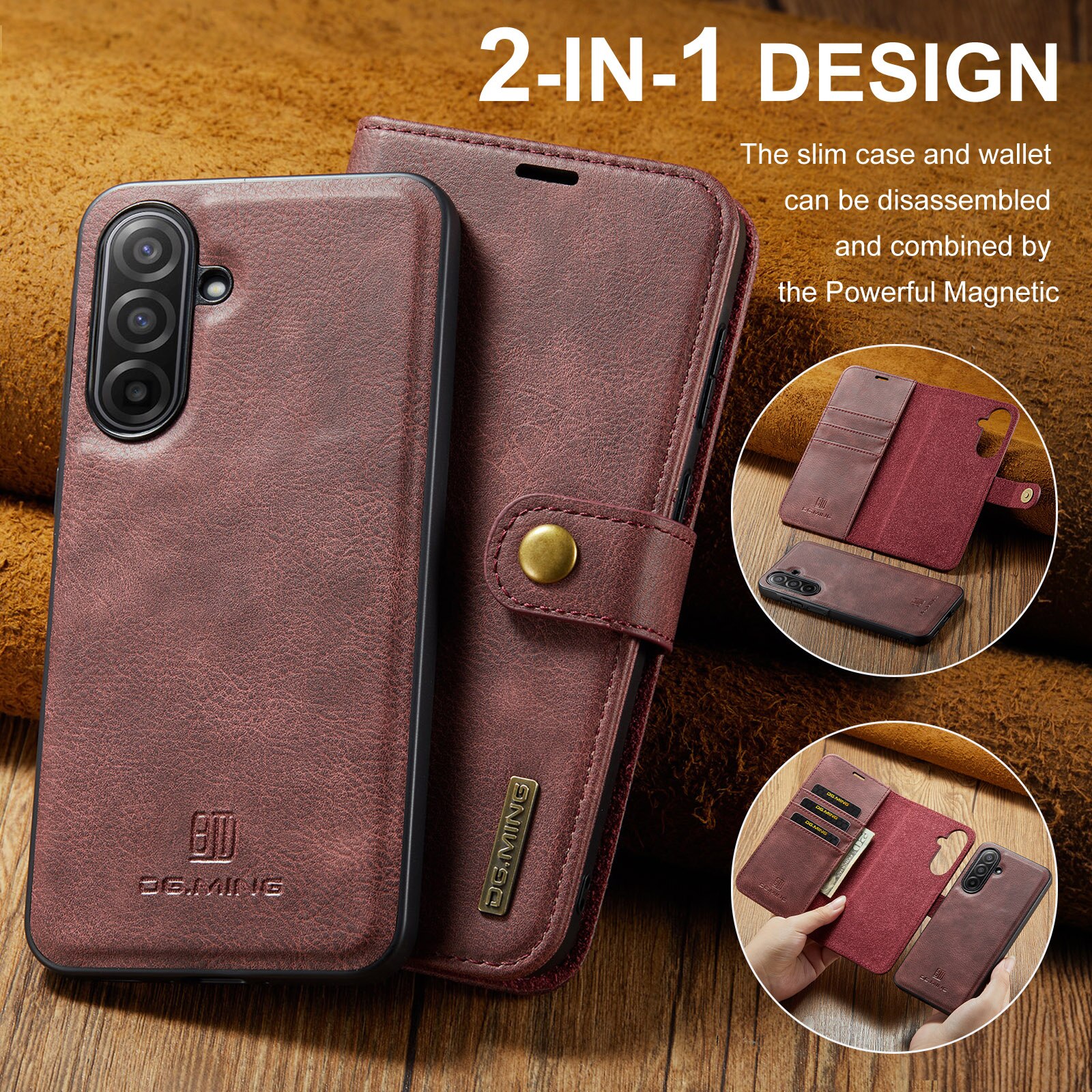 Magnet Wallet Samsung Galaxy A17 Red