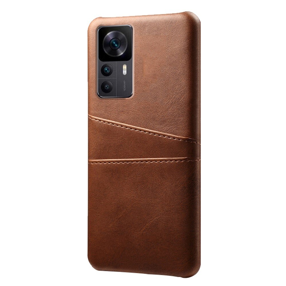 Card Slots Case Xiaomi 12T/12T Pro Ruskea