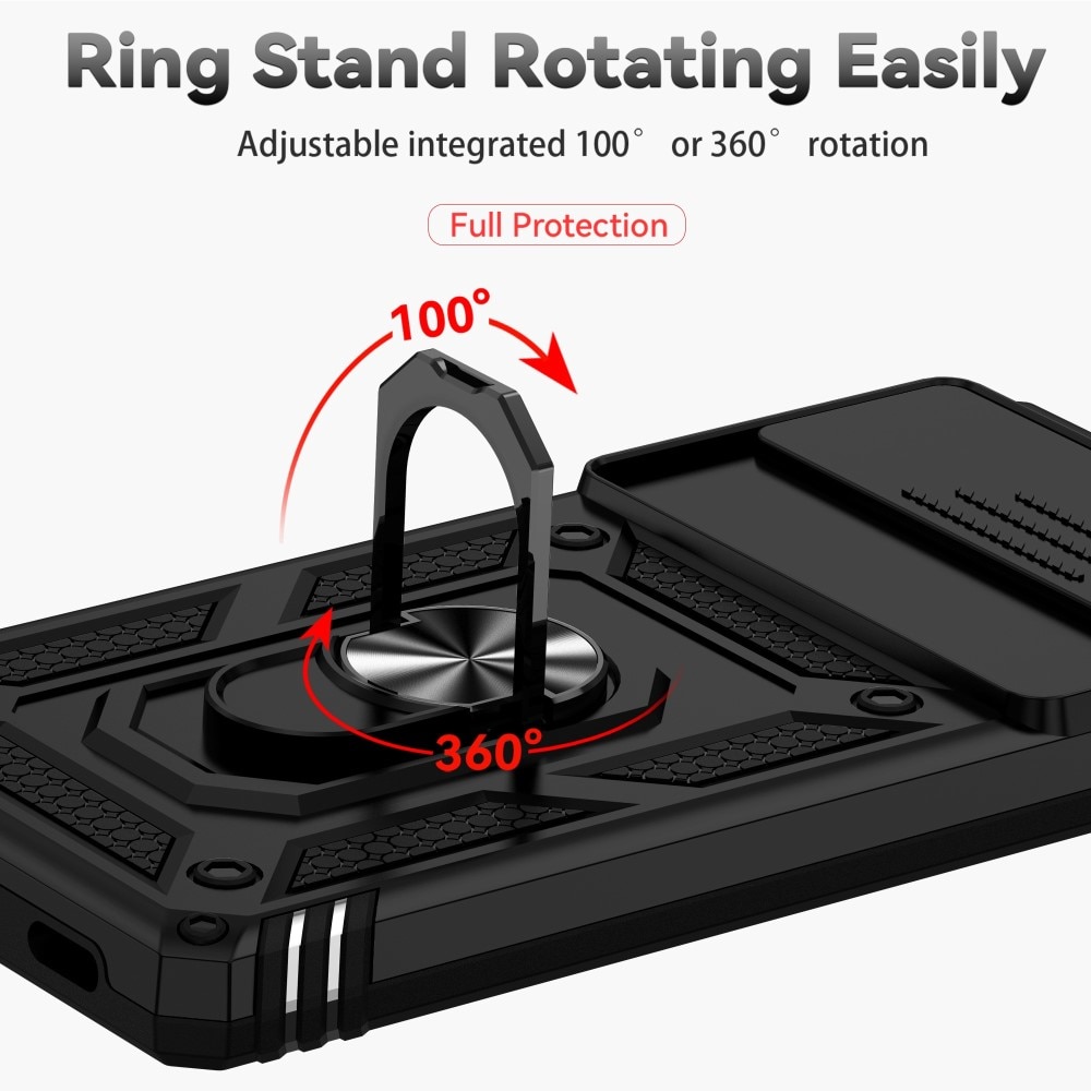 Hybridikuori Ring + Kamerasuojalla Google Pixel 6a Musta