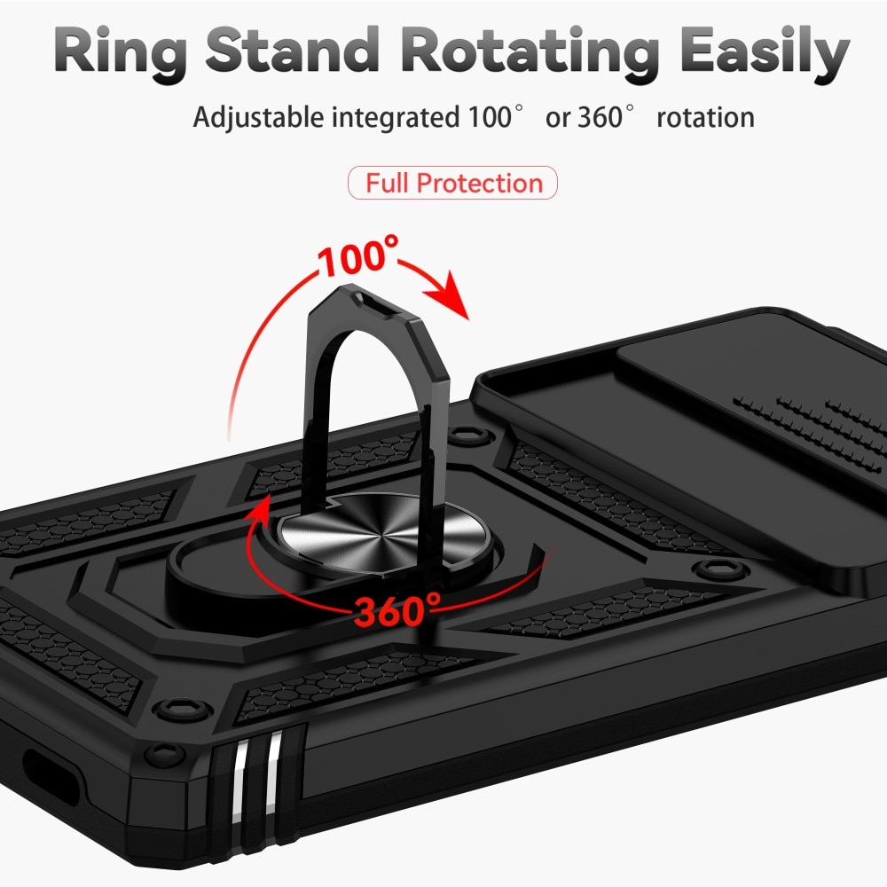 Hybridikuori Tech Ring+Kamerasuojalla Google Pixel 6a musta