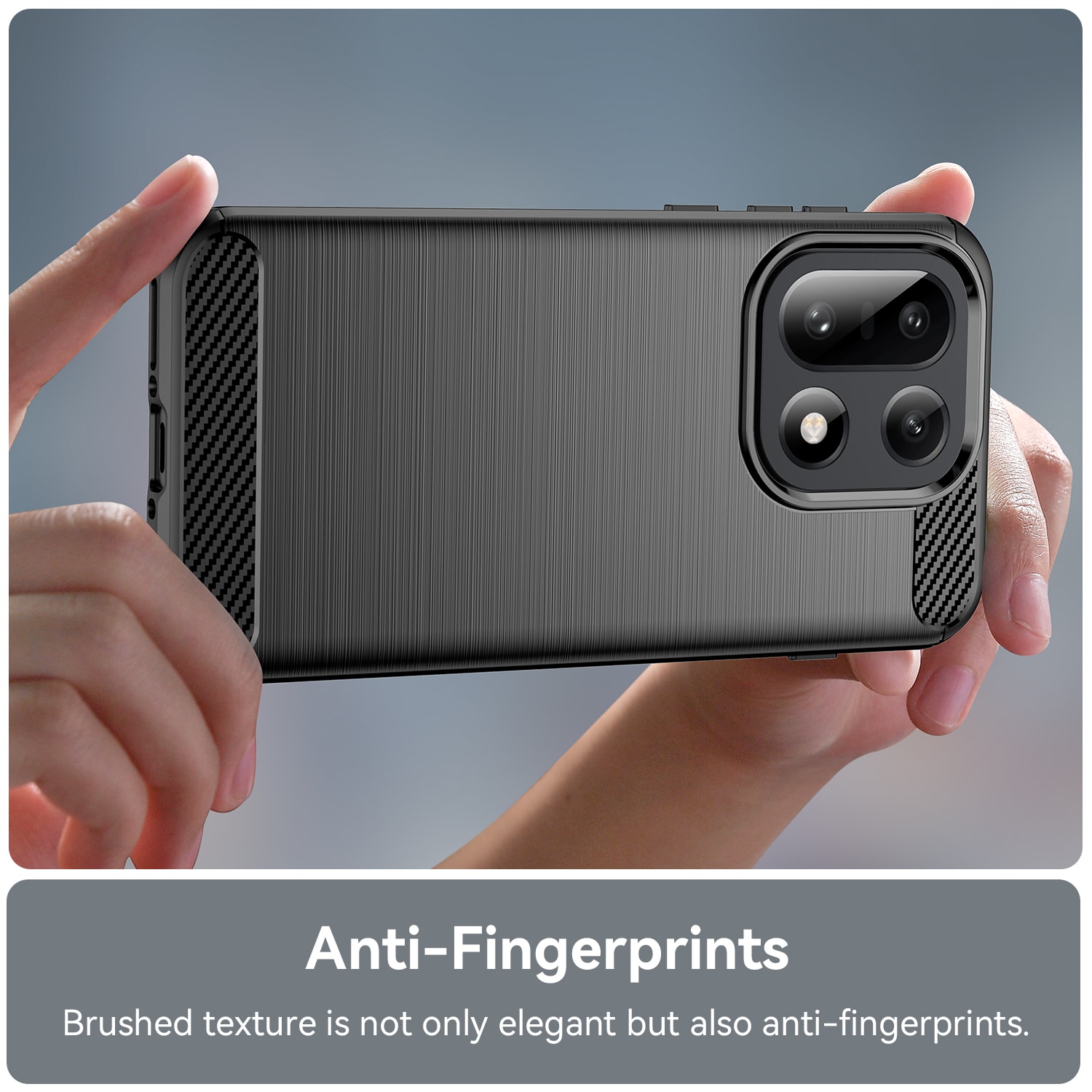  OnePlus 15 Kuori TPU Brushed Musta