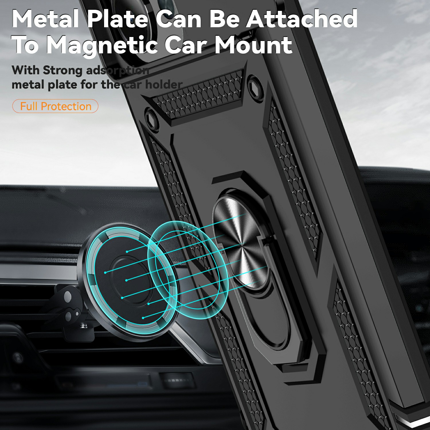 Hybridikuori Ring + Kamerasuojalla Xiaomi Redmi 15C Musta