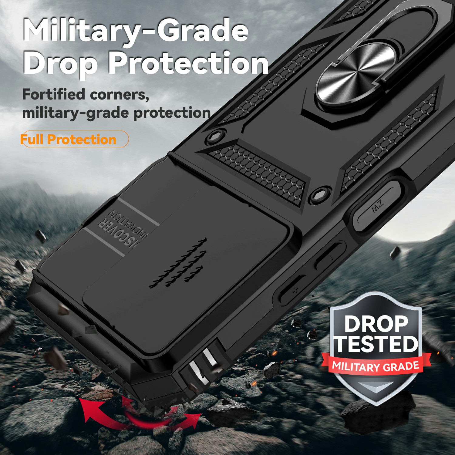 Hybridikuori Ring + Kamerasuojalla Xiaomi Redmi 15C Musta