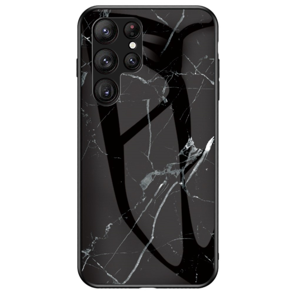 Panssarilasi Kuori Samsung Galaxy S23 Ultra musta marmori