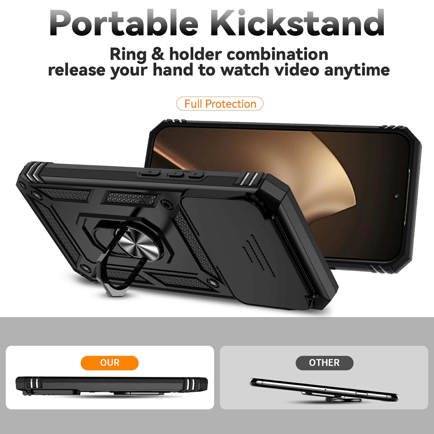 Hybridikuori Ring + Kamerasuojalla Xiaomi 15T Pro Musta