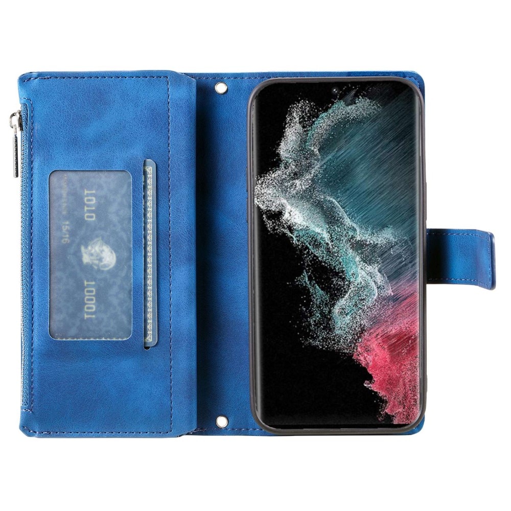 Lompakkolaukku Samsung Galaxy S23 Ultra Mandala sininen