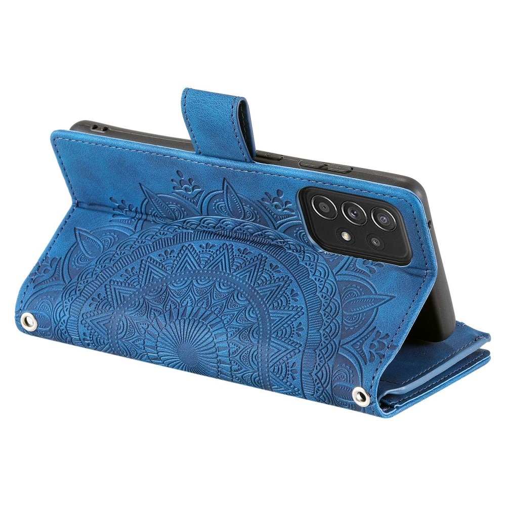 Lompakkolaukku Samsung Galaxy A52/A52s Mandala sininen