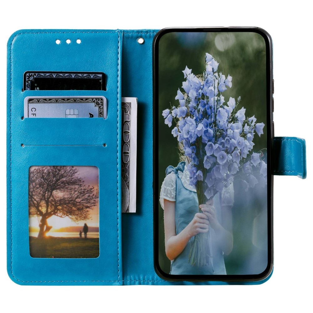 Nahkakotelo Mandala Samsung Galaxy S23 sininen