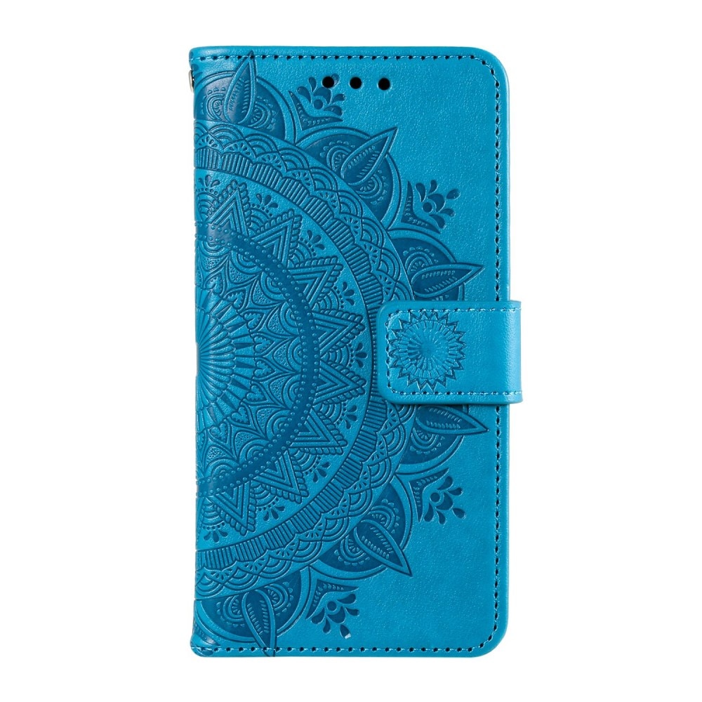 Nahkakotelo Mandala Samsung Galaxy S23 sininen