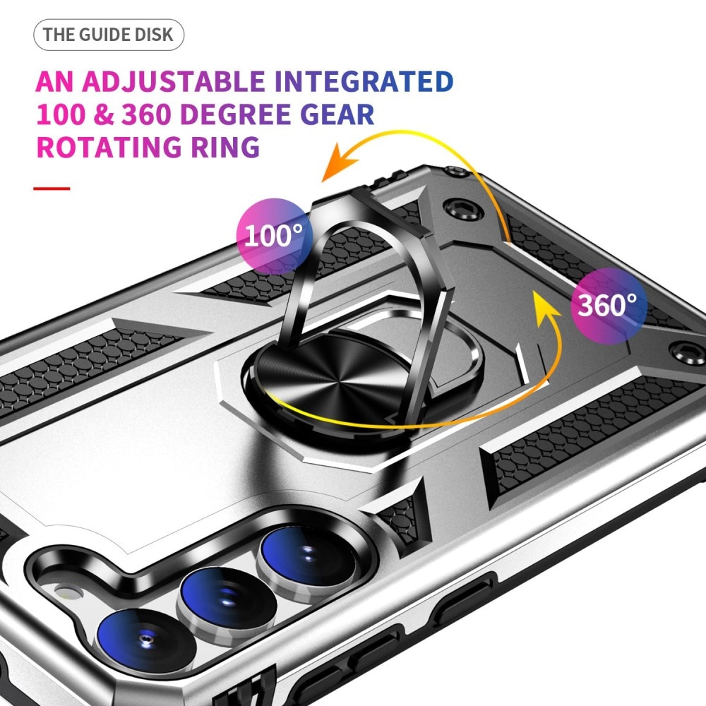 Hybridikuori Tech Ring Samsung Galaxy S23 hopea