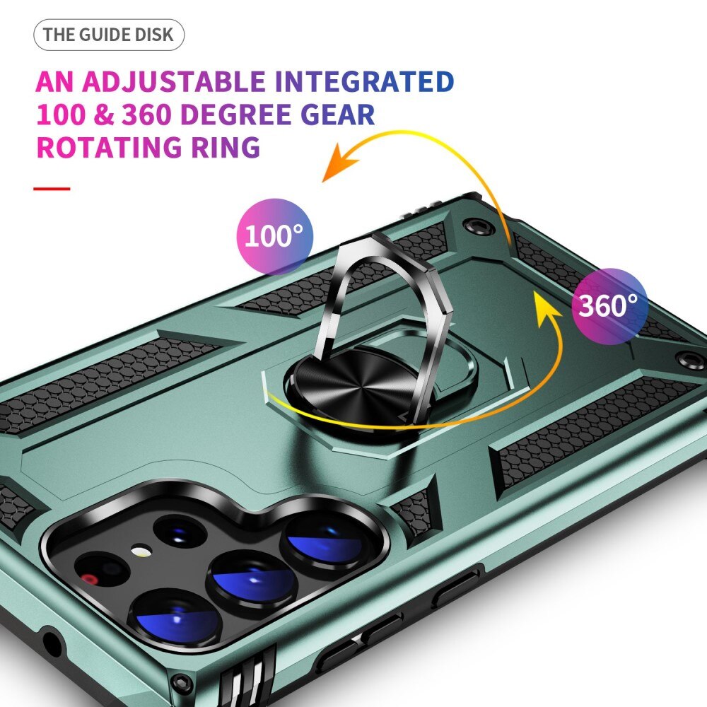 Hybridikuori Tech Ring Samsung Galaxy S23 Ultra vihreä