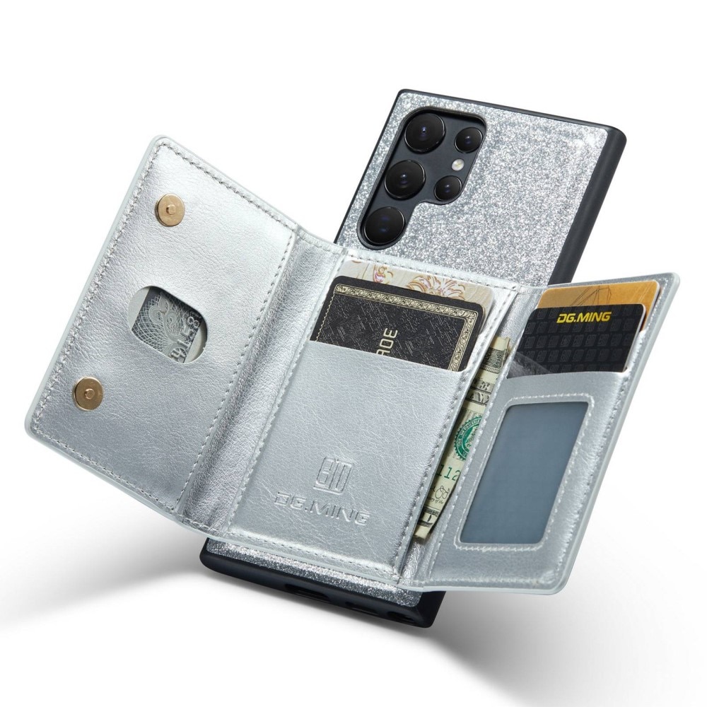 Magnetic Card Slot Case Samsung Galaxy S23 Ultra Kimallus hopea