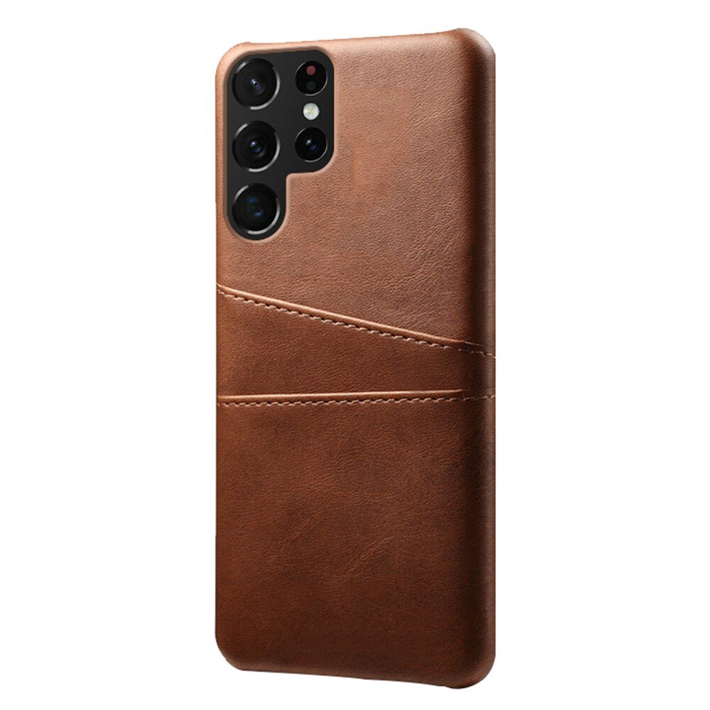 Card Slots Case Samsung Galaxy S23 Ultra Ruskea