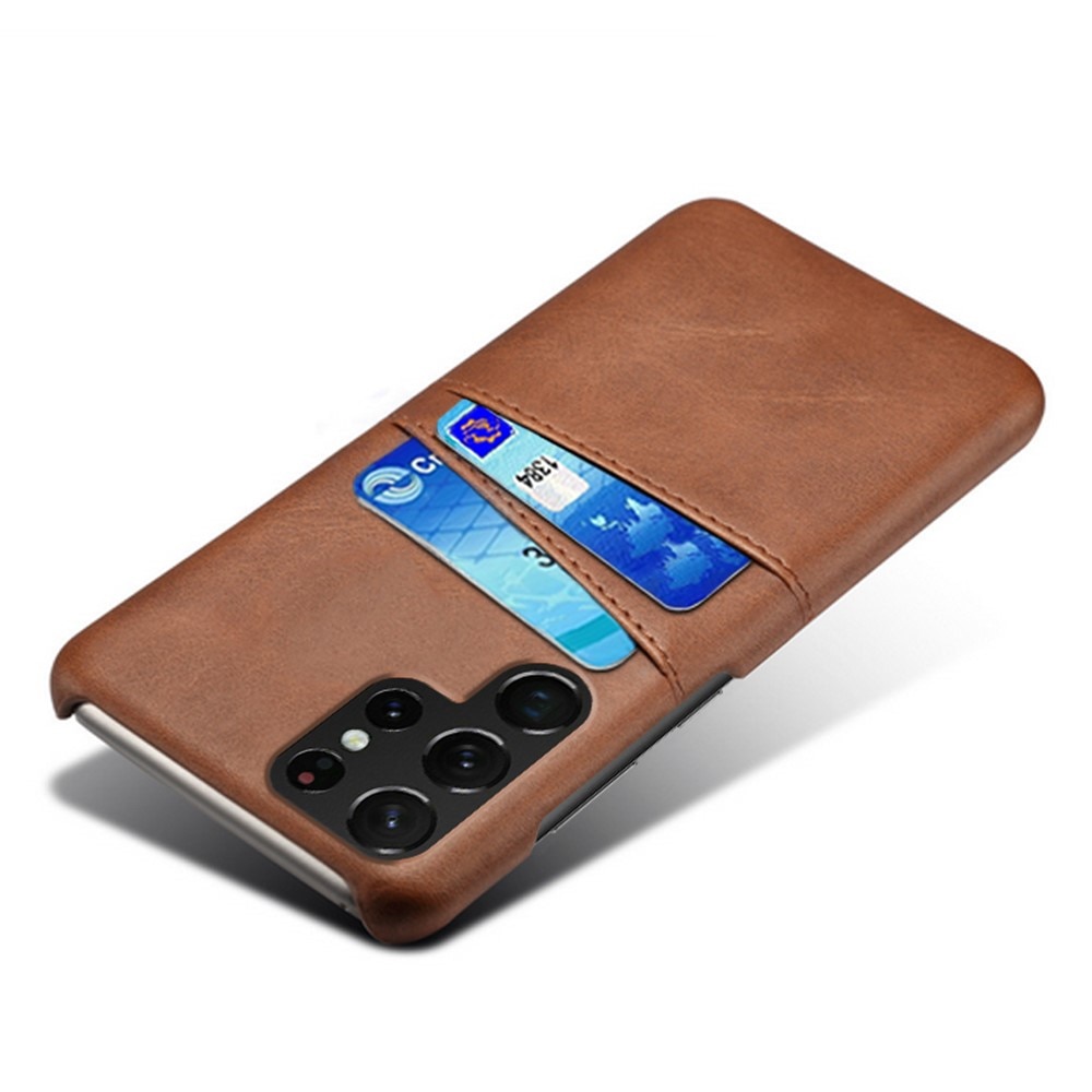 Card Slots Case Samsung Galaxy S23 Ultra ruskea