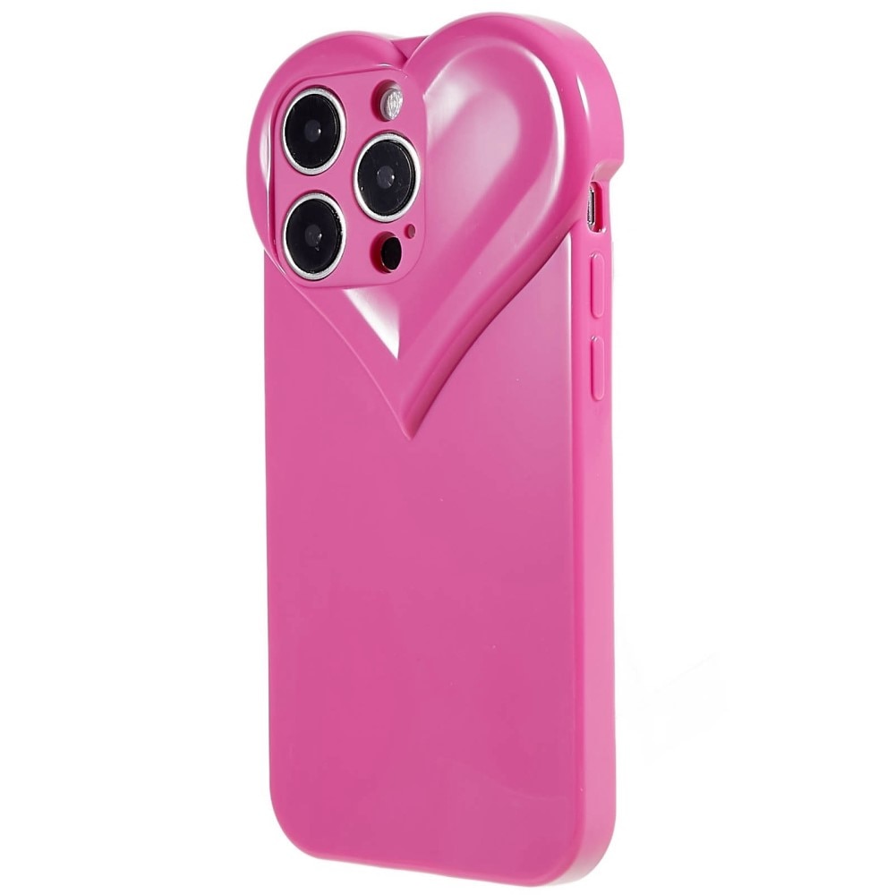TPU suojakuori sydän iPhone 14 Pro vaaleanpunainen