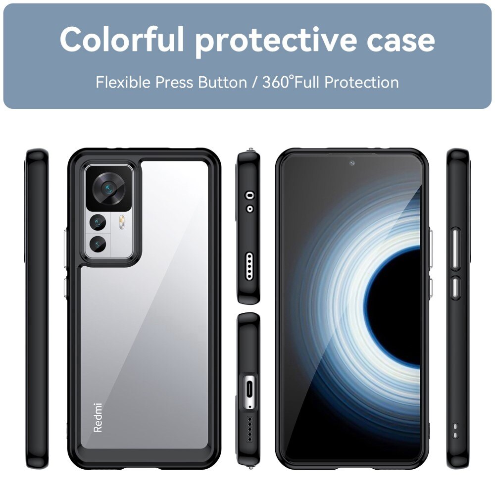 Crystal Hybrid Case Xiaomi 12T/12T Pro musta