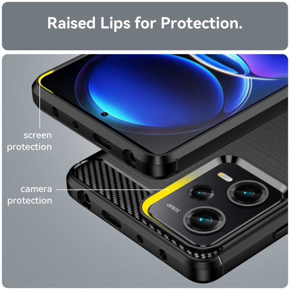 Xiaomi Redmi Note 12 Pro Kuori TPU Brushed Musta