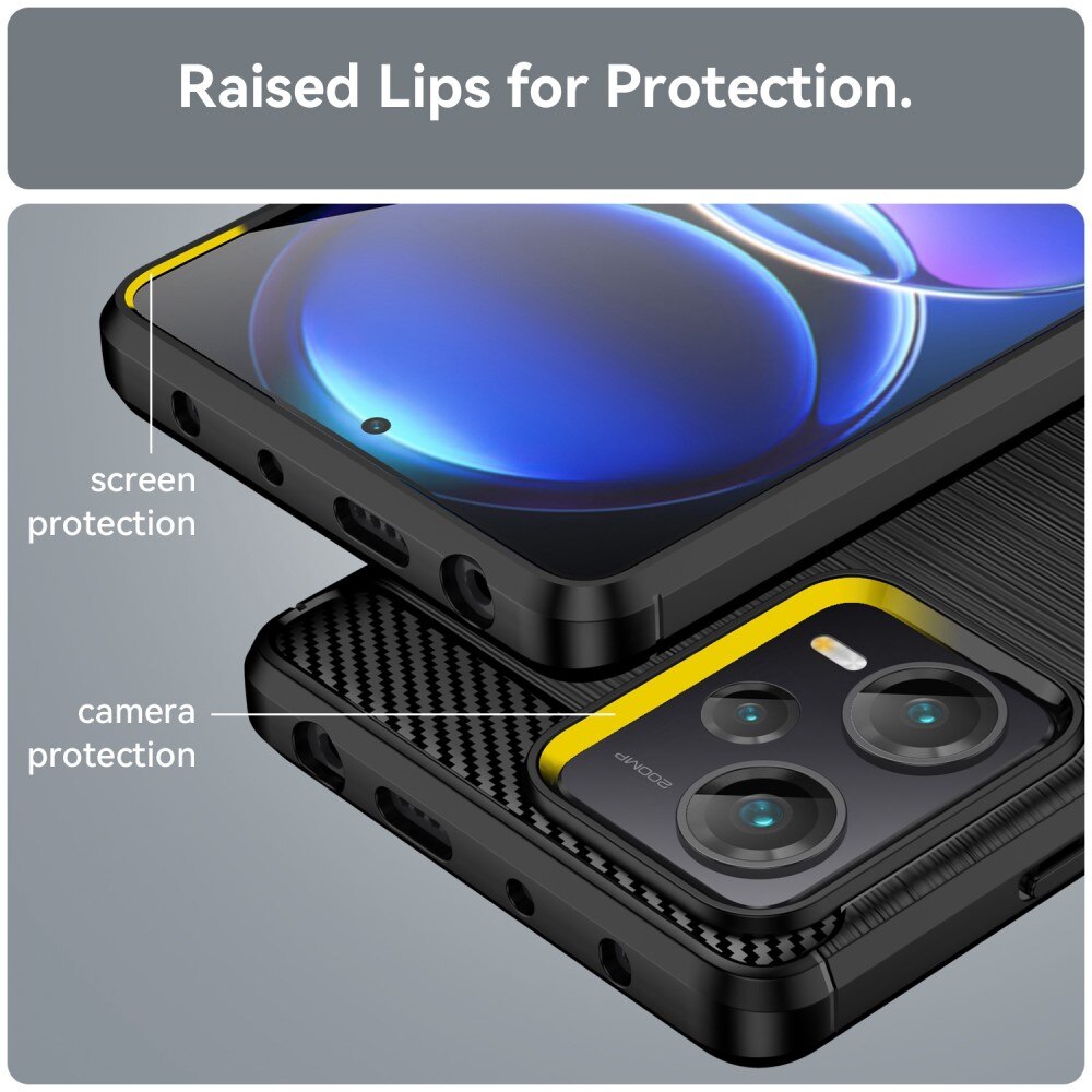 Xiaomi Redmi Note 12 Pro Plus Kuori TPU Brushed Musta
