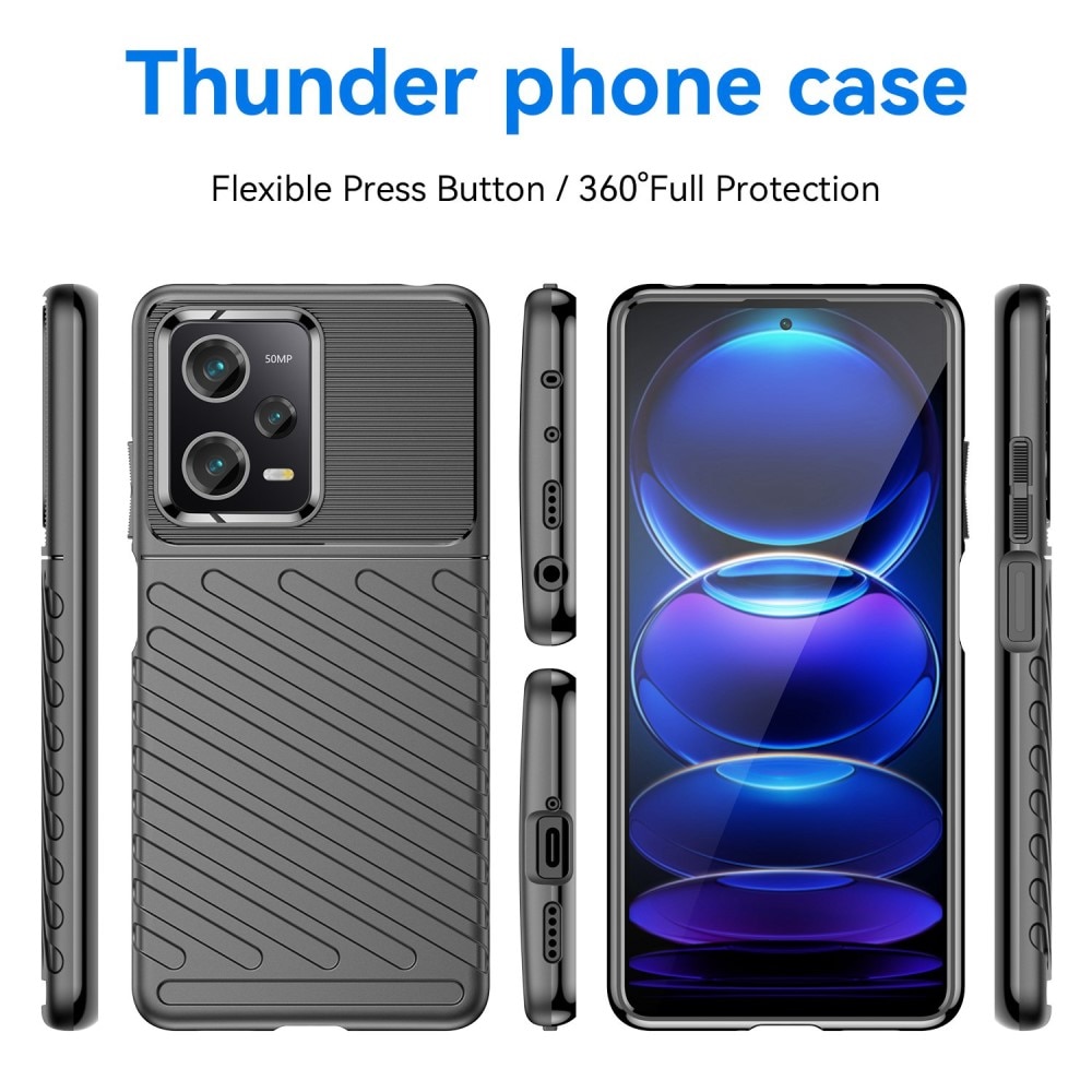 Thunder TPU Case Xiaomi Redmi Note 12 Pro 5G musta