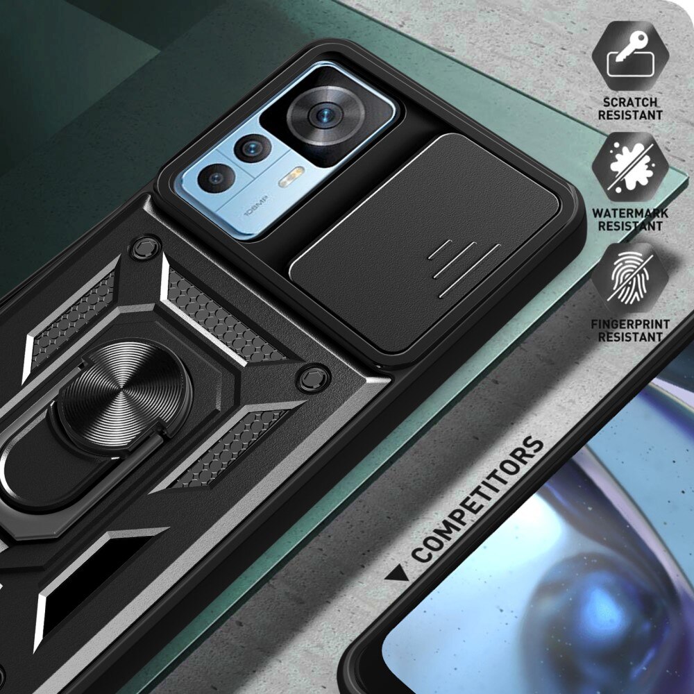 Hybridikuori Ring + Kamerasuojalla Xiaomi 12T Pro Musta