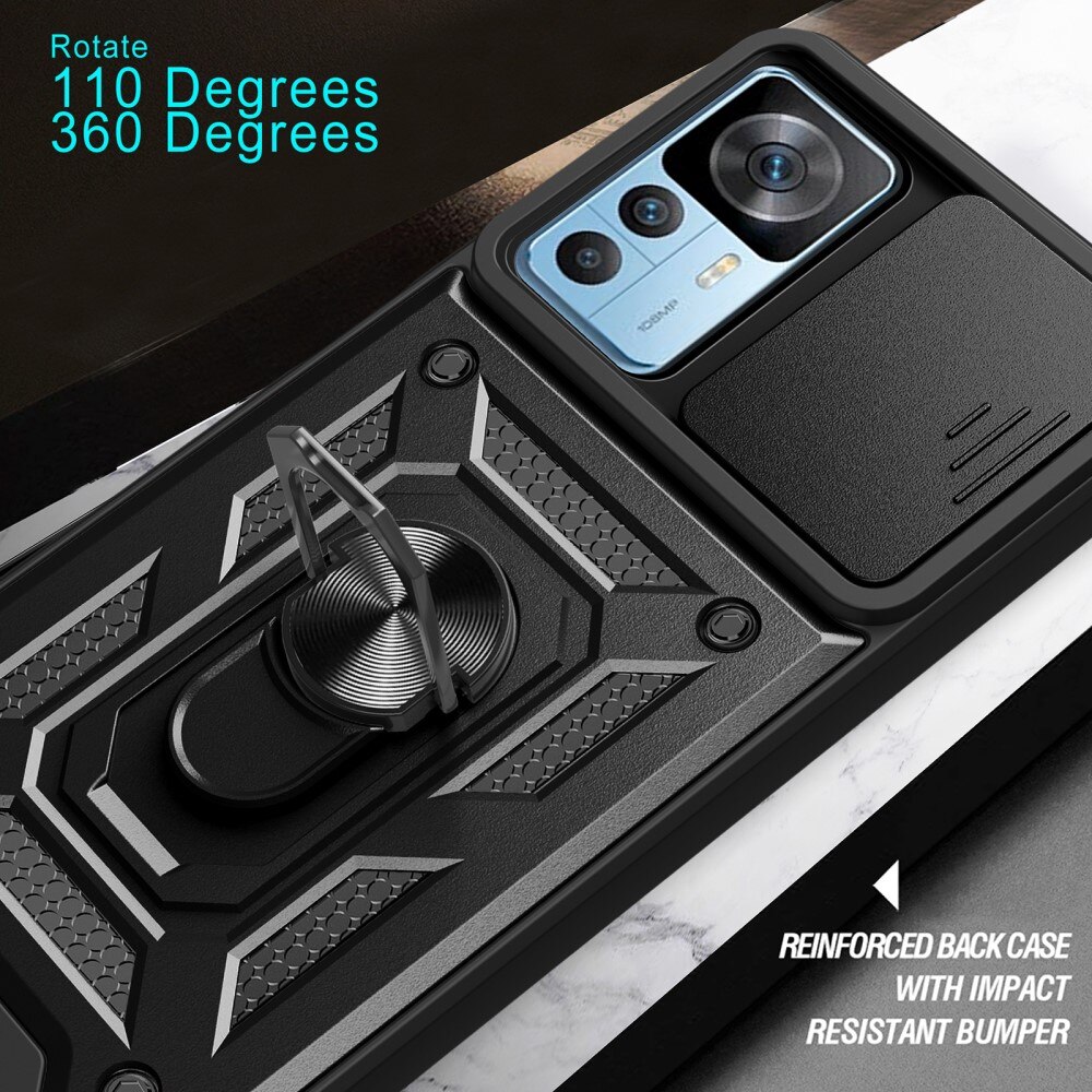 Hybridikuori Ring + Kamerasuojalla Xiaomi 12T Pro Musta