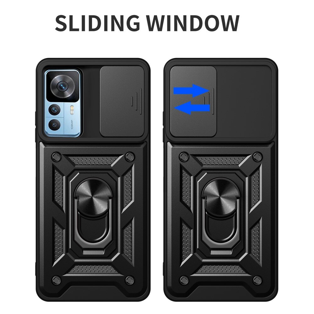 Hybridikuori Ring + Kamerasuojalla Xiaomi 12T Pro Musta