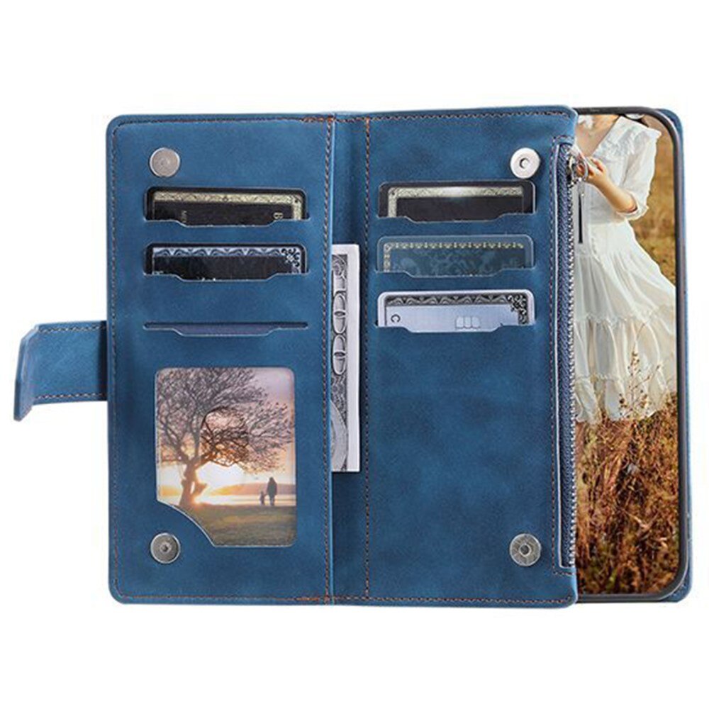 Lompakkolaukku Samsung Galaxy S23 Plus Quilted Sininen